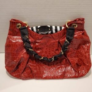 Gianni Bini Red Alligator Bag